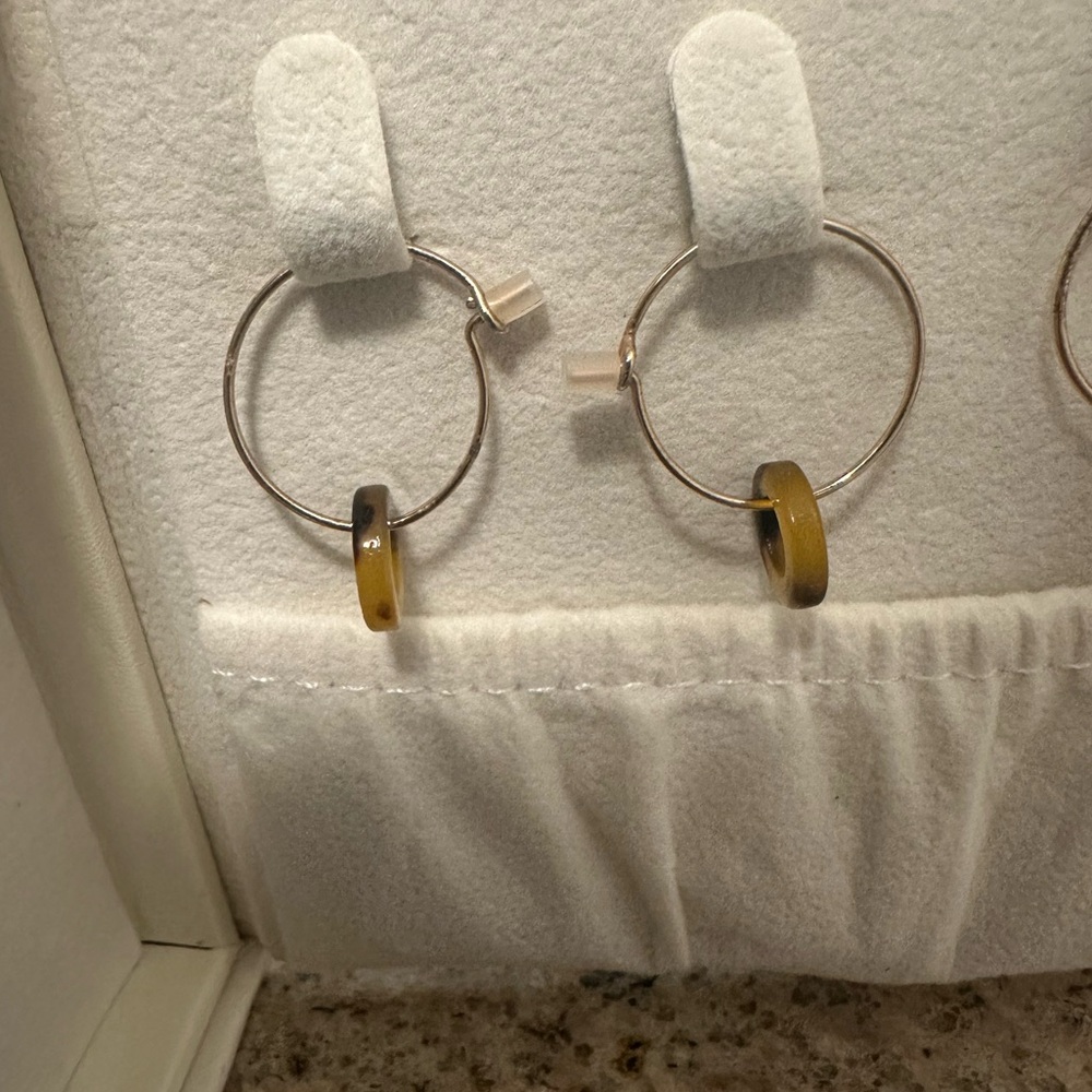 Amber Accent Hoop earrings